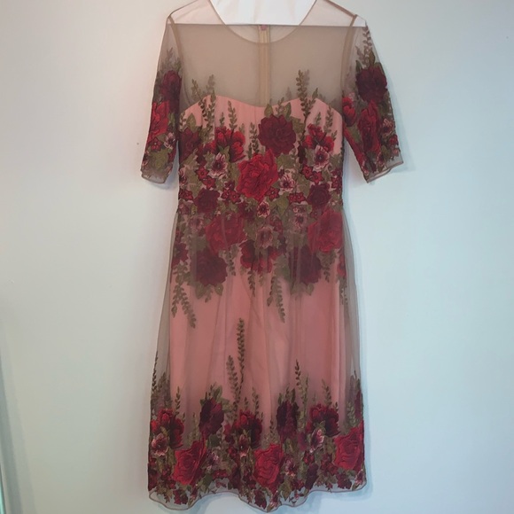 Marchesa | Dresses | Marchesa Norte Rose Throw Dress 6 | Poshmark